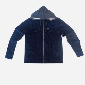 Tony Hawk Vintage Corduroy Sherpa Lined Full Zip Hoodie Jacket